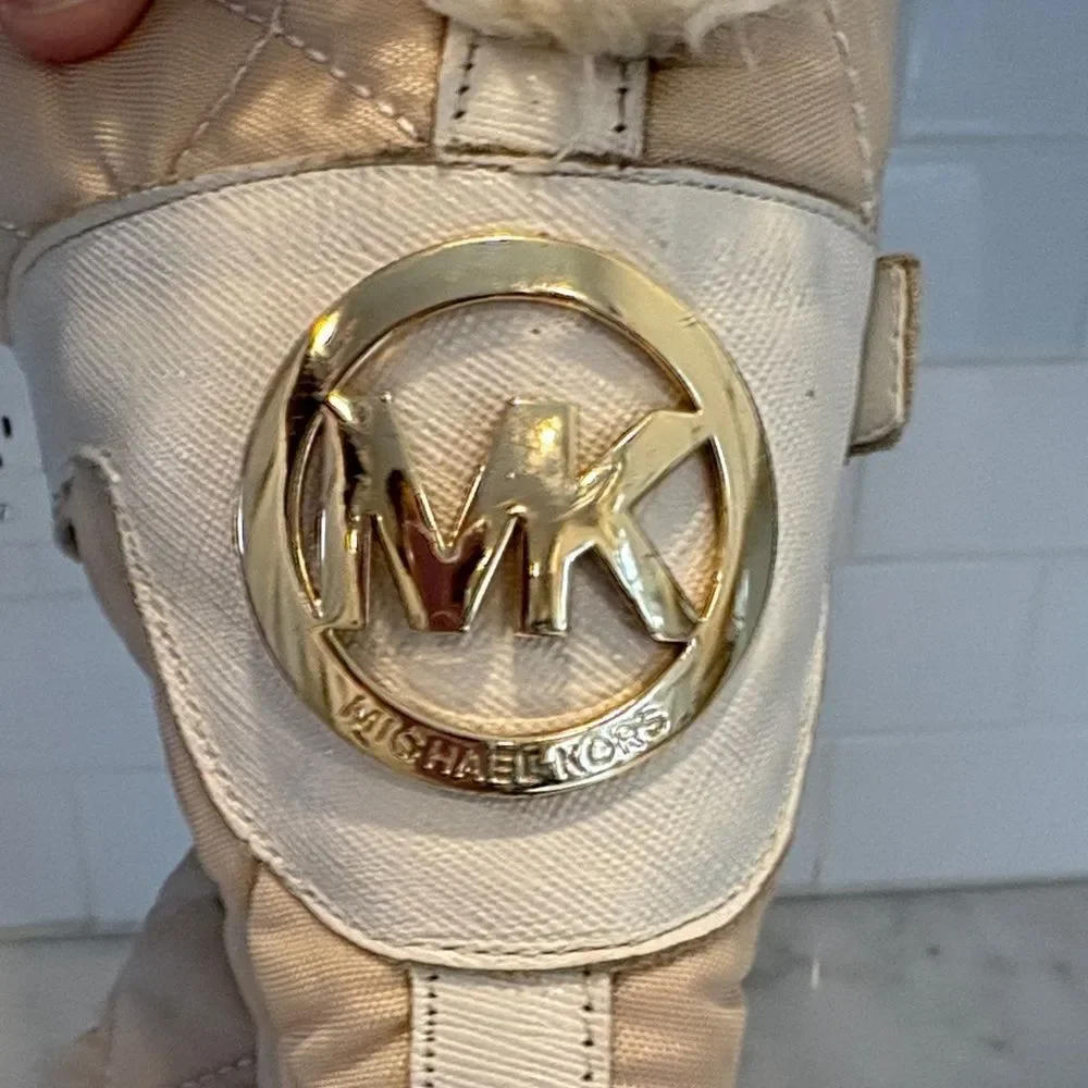 Michael Kors Boots Fulton Harness Quilted Tall Fur Lined Rainboots Winter Size 6 - Picture 3 of 17